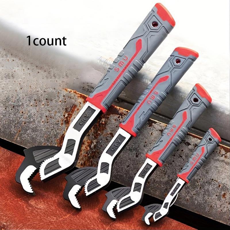 Multifunctional Self-Locking Wrench Set, Flexible Pipe Wrenches in Sizes 6-12 Inches, Heavy-Duty Adjustable Plumbing Tools