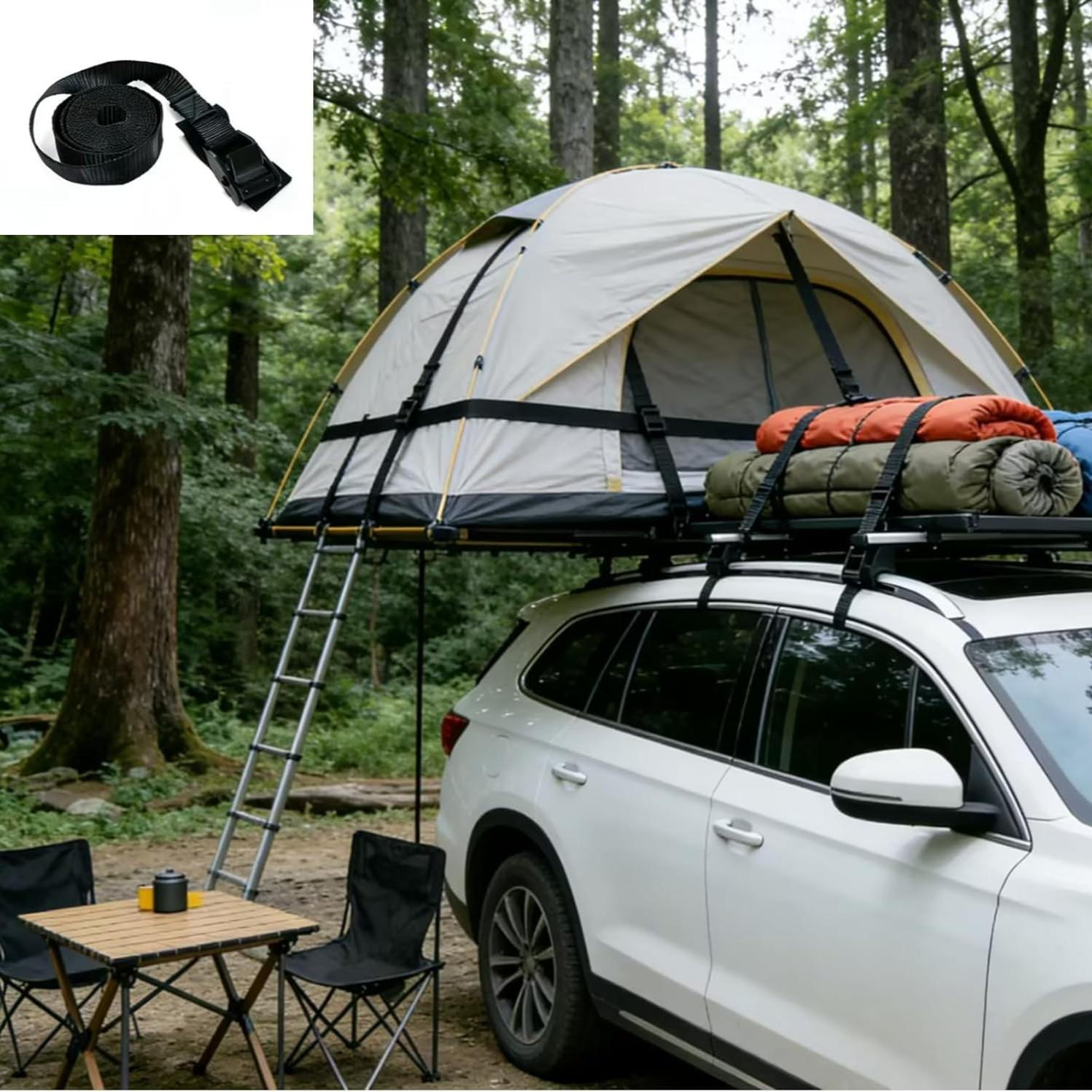 2-Pack Ratchet Straps with Anti-Scratch Pads, Safety Fixed Strap, Quick Release Buckle, for Motorcycles, Cargo, Kayaks, Boats, 78 Inches