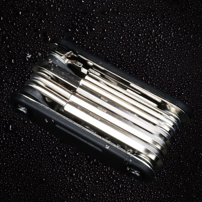 Bicycle Repair Tool Set, Portable Multi-Function Folding Bike Maintenance Kit, Tire Patch Tools, Wrench Set for Cycling Accessories