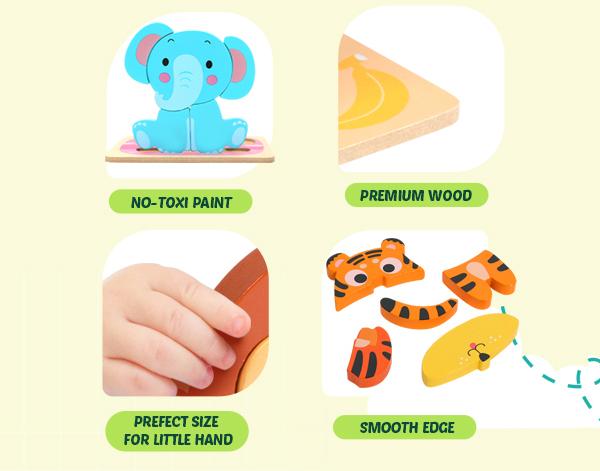 edutree Wooden Puzzles for Toddlers 2-4, 6 Pack Animal Shape Puzzle Montessori Toys for 1 2 3 Year Old, Educational Learning Toys for Girls Boys, Christmas Gift Black Friday, Mother's Day edutree Wooden Puzzles for Toddlers 2-4, 6 Pack Animal Shape Puzzle Montessori Toys for 1 2 3 Year Old, Educational Learning Toys for Girls Boys, Christmas Gift Black Friday, Mother's Day