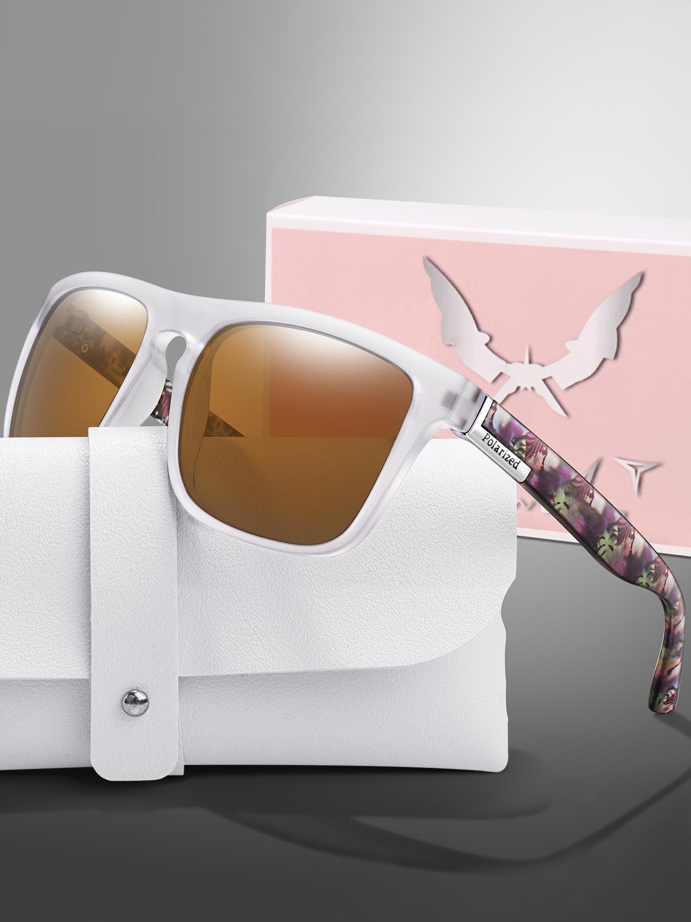 Classic Polarized Sunglasses with Case and Gift Packaging, Stylish UV Protection Eyewear, Vintage Square Frame for Daily Use, Perfect for Outdoor Activities, Great Gifts for Christmas, Valentine's Day, and Mother's Day, Trendy Vintage Sunglasses