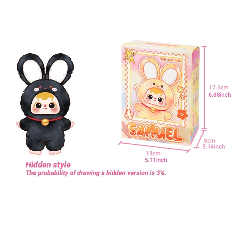 Bunny Plush Blind Box, 1pc Plush Figure Toy, 1 of 7 Possible Styles, Loveliness Never Ends Series Keychain & Bag Charm Gift