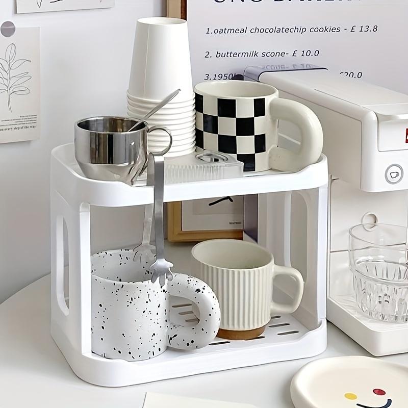 2-Tier Bathroom Counter Organizer, Space-Saving Storage Rack for Vanity, Toiletries & Makeup in Bathroom & Kitchen Counter