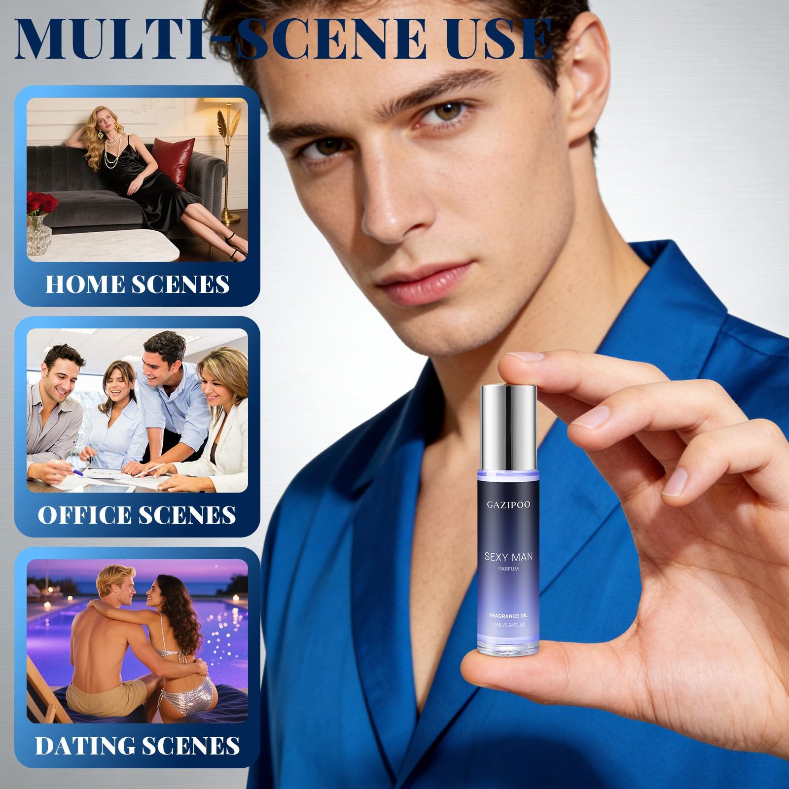 10ML Portable Woody Fragrance Perfume, Fresh Grapefruit Lemon Mint Pepper, Warm Ginger Clove Jasmine Amber, Deep Incense Cedar Sandalwood Vetiver