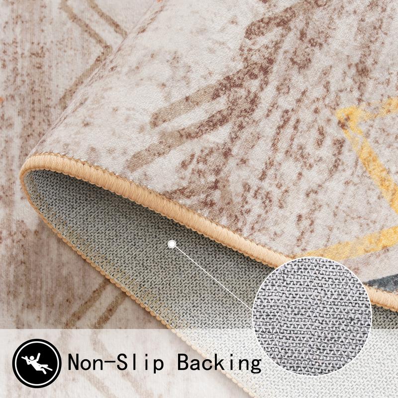 Large Bohemian Faux Cashmere Area Rug, Washable Non-slip Backing Retro Area Rug, Low Pile Area Rug for Living Room, Bedroom, Dining Room, Blue, Red, Beige, 4x6, 5x7, 6x9, 8x10 Feet-S Large Bohemian Faux Cashmere Area Rug, Washable Non-slip Backing Retro Area Rug, Low Pile Area Rug for Living Room, Bedroom, Dining Room, Blue, Red, Beige, 4x6, 5x7, 6x9, 8x10 Feet-S