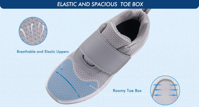 Ortho+rest Men Walking Shoes Edema Shoes for Swollen Feet Arch Support Sneakers Closed Runner Men's Casual