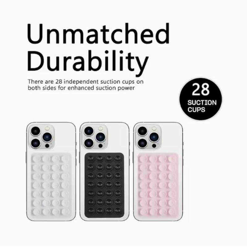 3pcs Silicone Suction Cup Phone Holder Stand, Strong Selfie and Video Mount, Durable Adhesive, Ideal for Shower, Camera Tool, Mirror Attachment