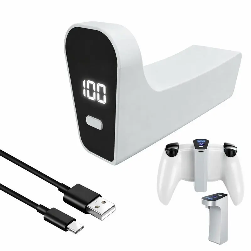 Summervibes 2026 PS5 Controller External Battery Pack - 2000mAh Durable Plastic Handheld Plug-Wireless Accessory, +15H Playtime, Type-C, Compatible with PS5 Slim, Digital & Pro Consoles