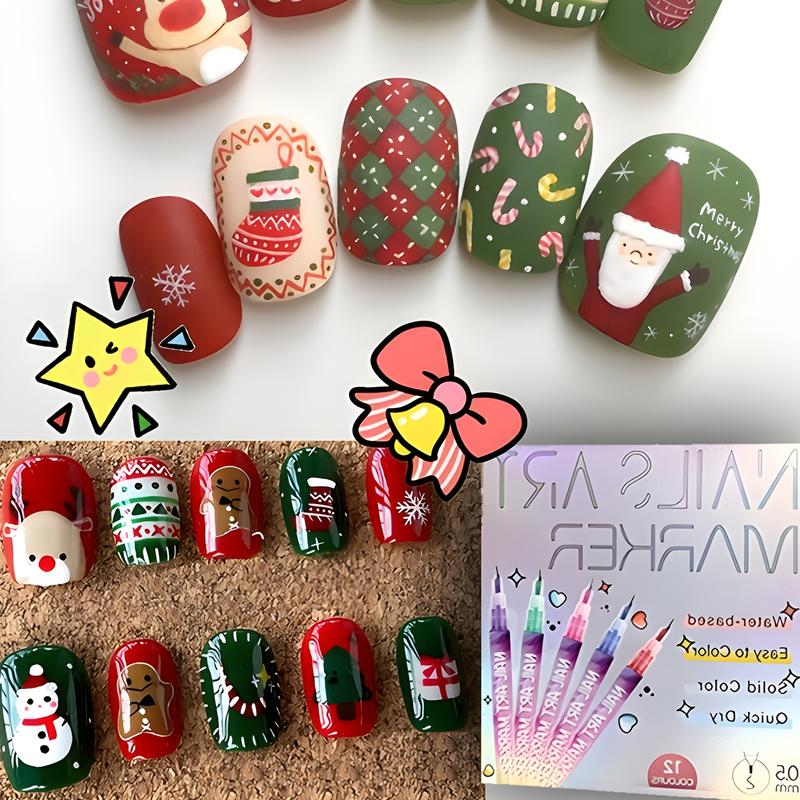 12/24 Color 3D Nail Art Pen Set, Dotting, Drawing, Liner & Graffiti Functions, DIY Manicure Tools for Nail Beauty, Ideal Valentine's Day Gift