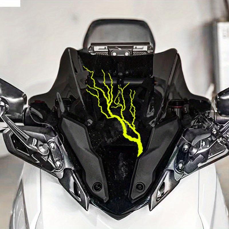 Creative Lightning Pattern Motorcycle Motorbike Fuel Tank Side Panel Stickers Sticker Decals, Covering Scratches, Suitable for Universal Waterproof and Sun Resistant Decorative Accessories on The Exterior of Vehicles, with Multiple Colors To Choose From