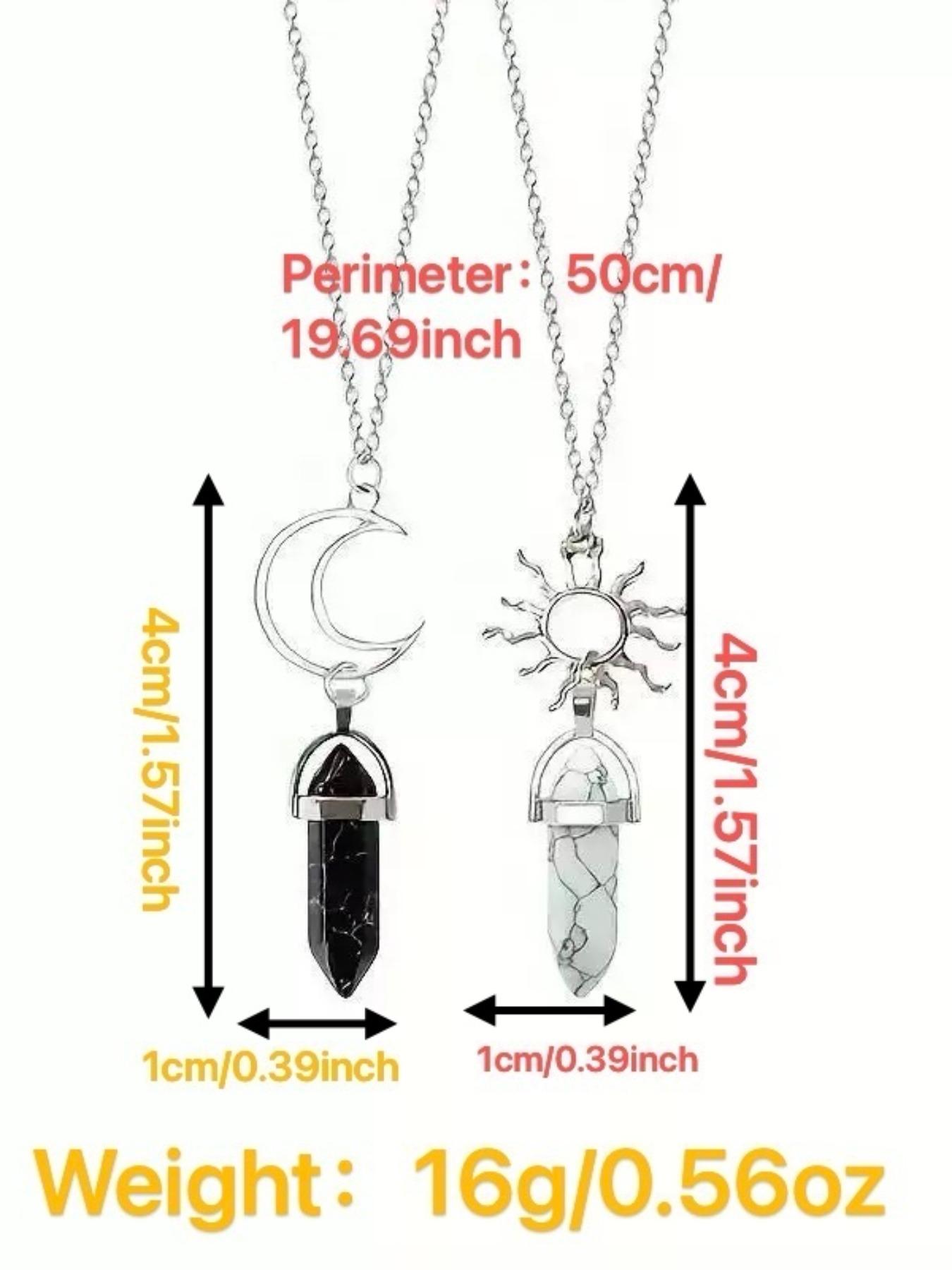 Couple Trendy Sun Moon Necklace Set, Turquoise & Matte, Boho Style, Perfect Anniversary Gift, All Seasons Jewelry