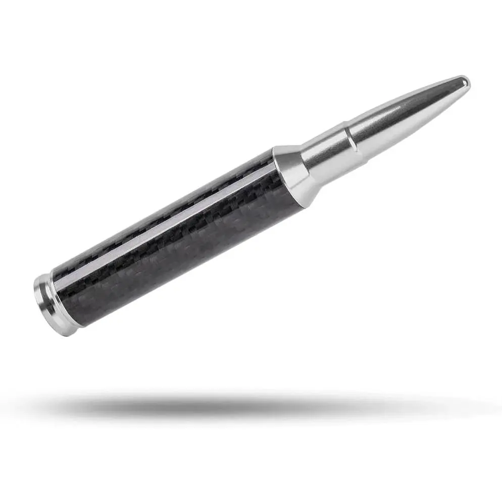 Universal 50 Cal Bullet Antenna Fits Ford Chevy GMC Ford Jeep Dodge Toyota |   5.5" Carbon Fiber Car Antenna Replacement Truck Accessories Silver,4-in-1,Electric,Induction,Signal,Booster Charger,multifunctional,,wireless,carplay,adapter,l,pho,mobile,phone