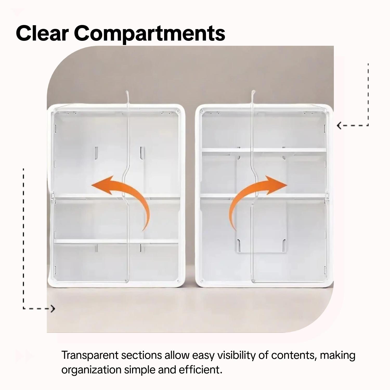 Large Wall-Mounted Display Rack for Doll Collection, 3 or 4-Tier Acrylic Storage Box with Magnetic Design, Space-Saving Clear Compartments for Action Figures and Accessories