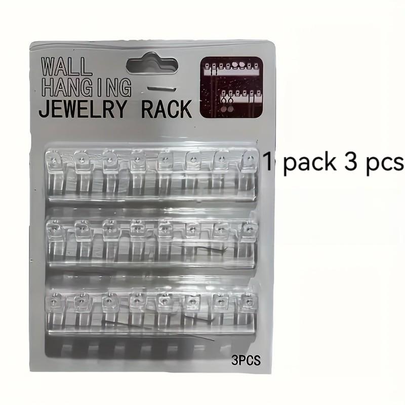 Wall-Mounted Transparent Acrylic Jewelry Storage Hooks, Polished Durable Simple Design, Multi-Functional Space-Saving Organizer
