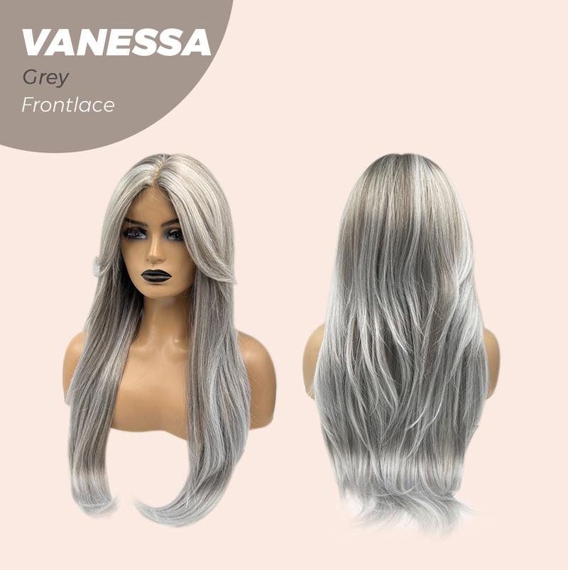 JBEXTENSION 26 Inches Curly Fashion Women Pre-Cut Frontlace Wig VANESSA LACE