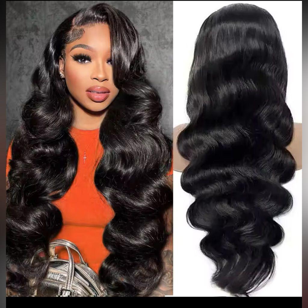 Deep Wave 13x4 Lace Front Wig Human Hair 180% Density HD Transaprent Lace Water Deep Wave Curly Wigs Human Hair Body Wave Pre Plucked Human Hair Wigs