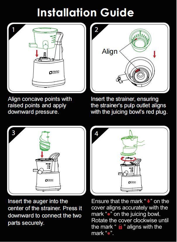 Kitchen in the Box Cold Press Juicer | Slow Masticating with 3.3" Large Feed Chute for Whole Fruits & Veggies | High Yield | BPA-Free Kitchen in the Box Cold Press Juicer | Slow Masticating with 3.3" Large Feed Chute for Whole Fruits & Veggies | High Yield | BPA-Free