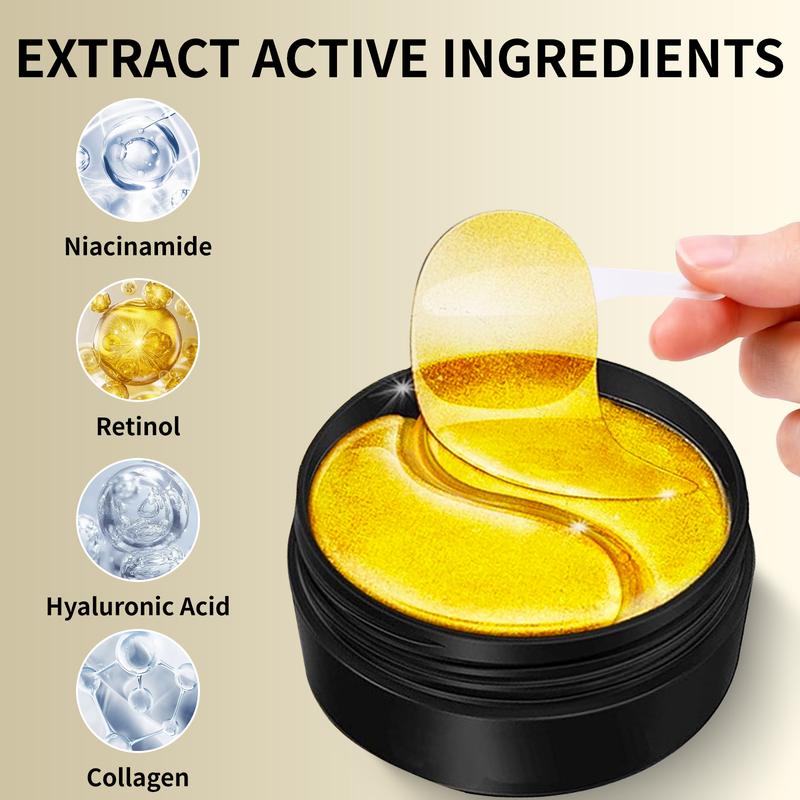 Retinol Under Eye Masks  60 Pcs Collagen Boost & Hyaluronic Acid, Brightening & Firming Eye Patches to Hydrate All Skin Types, 150g Hydrating Eye Care Treatment