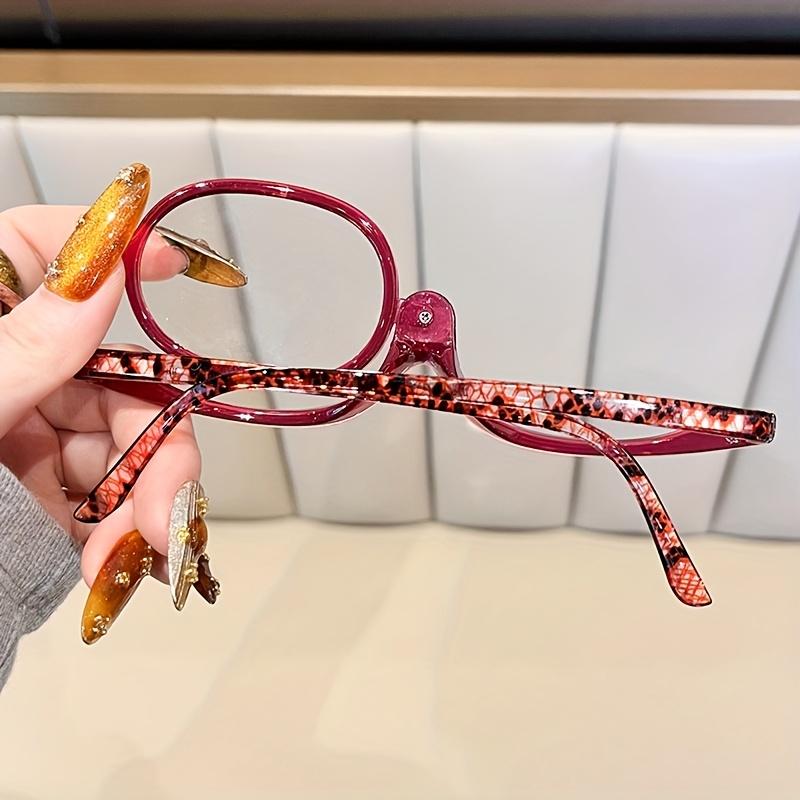 Colorful makeup reading glasses with multi-functional spring legs, super light and 180-degree rotatable reading glasses, with a free glasses cleaning cloth Multiple color combinations are available, High Quality Eyewear