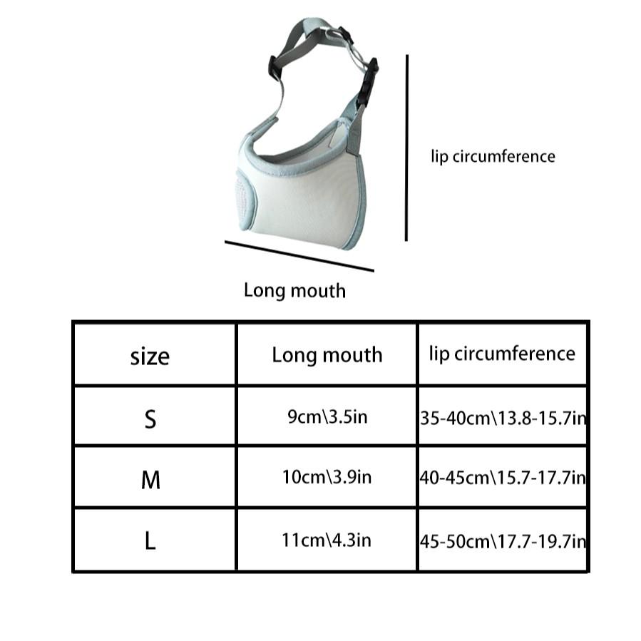 Pet Dog Mouth Guard, Adjustable Mesh Breathable Puppy Bite Prevention Collar, Anti-Chewing & Swallowing Safety Gear for Dogs