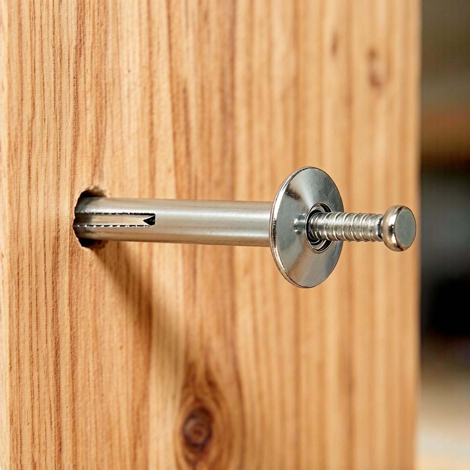 Hammer Drive Concrete Anchors 3-Step Nail-in Anchors, Rust Resistant Electro Galvanized, Expansion Bolt, Concrete Anchors for Walls Cabinets, Easy Install for Shelves Cabinets Curtains Walls Concrete Brick Block