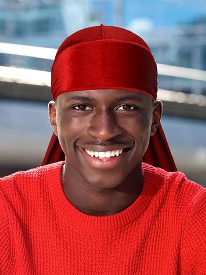 Men's Solid Color Thickened Lace Up Head Wrap Hats, Casual Outdoor Durag for Men & Women, Scarf Head Wrap, Fashion Accessories for Daily Wear, Turban