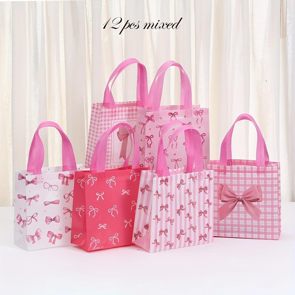12/24pcs Beautiful Gift Bags with Handles incl. Reusable & For Presents of Any Birthday, Weddings, Valentine's Day,Mothers Day & Other Occasion Variety Bag Wedding Party Packaging