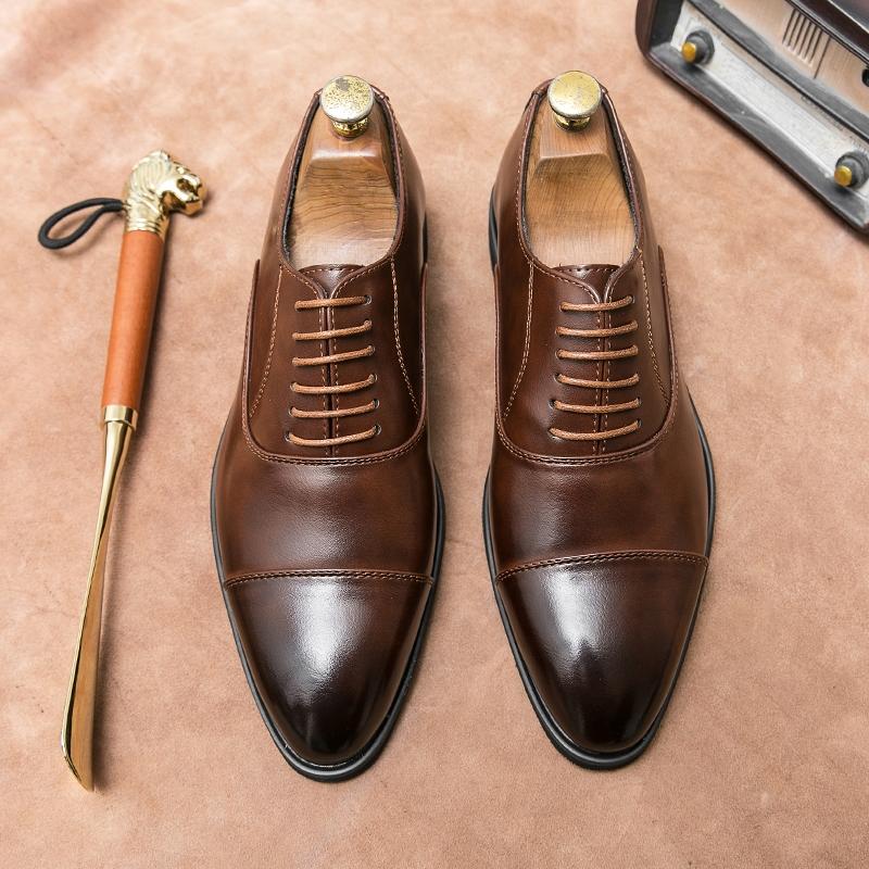 Men's Luxury Business Oxford Shoes, Smoke Color, Handmade Pointed Toe Formal Dress Shoes, Elegant Footwear for Professional Occasions