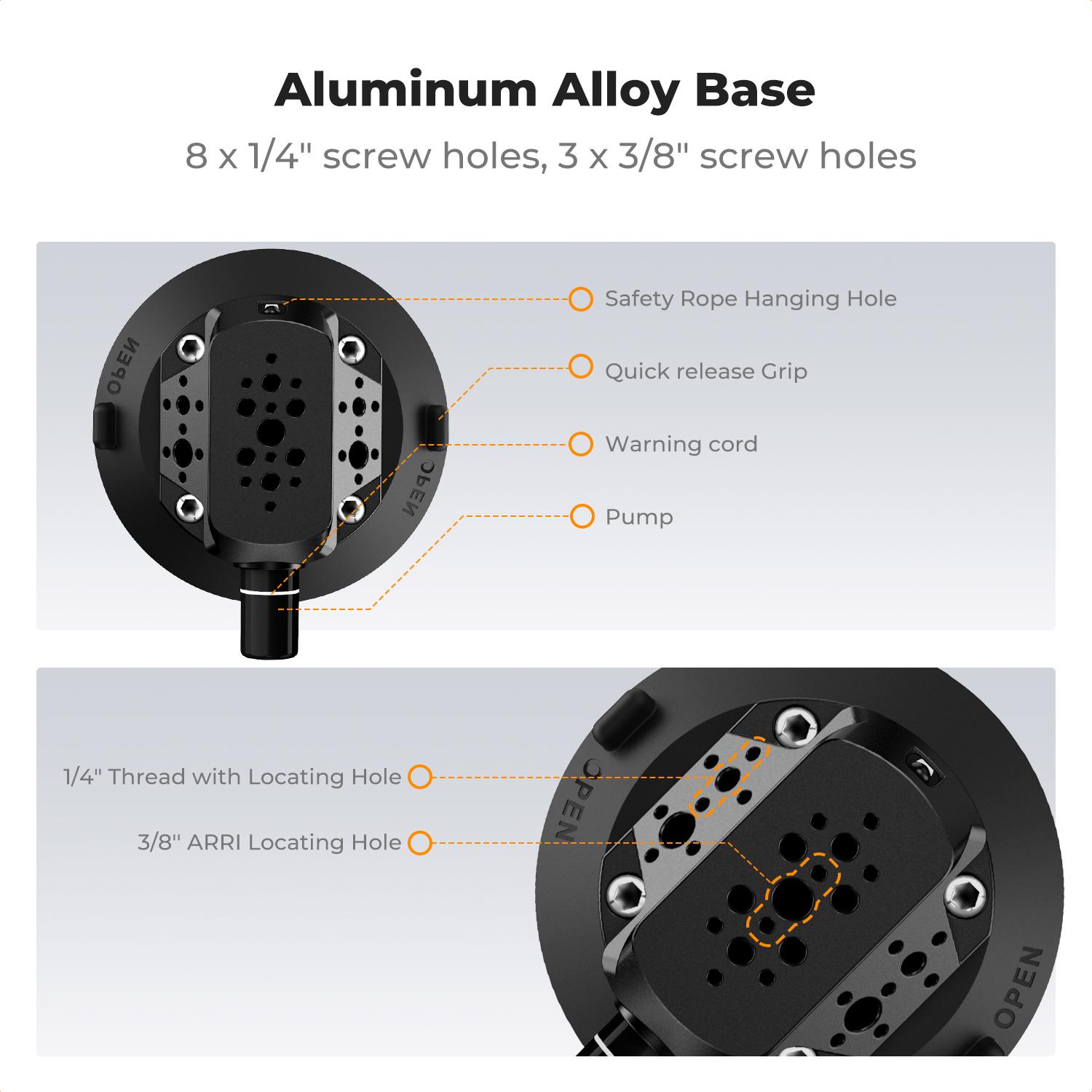 【K&F CONCEPT】4.5" Suction Cup Camera Mount with Magic Arm, ARRI Style 1/4" 3/8" Threads, Quick Release Car Mount Compatible with Gopro DJI Insta360 for DSLR Action Camera Phone Video Shooting 【K&F CONCEPT】4.5" Suction Cup Camera Mount with Magic Arm, ARRI Style 1/4" 3/8" Threads, Quick Release Car Mount Compatible with Gopro DJI Insta360 for DSLR Action Camera Phone Video Shooting