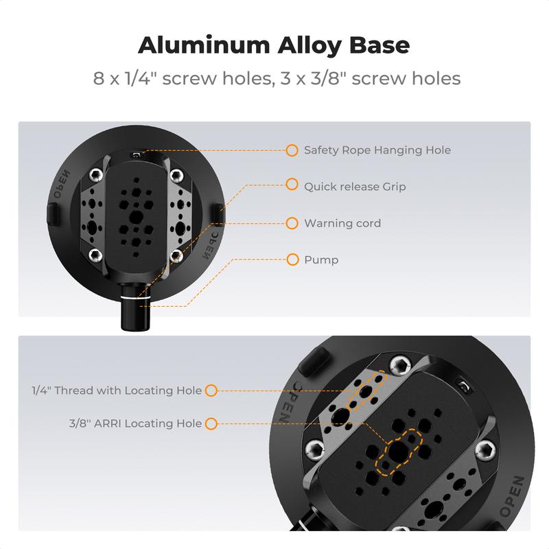 【K&F CONCEPT】4.5" Suction Cup Camera Mount with Magic Arm, ARRI Style 1/4" 3/8" Threads, Quick Release Car Mount Compatible with Gopro DJI Insta360 for DSLR Action Camera Phone Video Shooting 【K&F CONCEPT】4.5" Suction Cup Camera Mount with Magic Arm, ARRI Style 1/4" 3/8" Threads, Quick Release Car Mount Compatible with Gopro DJI Insta360 for DSLR Action Camera Phone Video Shooting