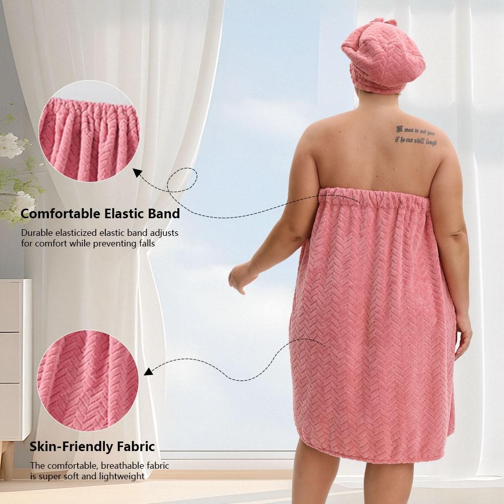 Plus Size Bath Skirt & Shower Cap Set, 2 Counts/set Adjustable Bath Skirt & Shower Cap, Thickened Bath Skirt, Ideal for Home Use, Travel, Sauna, and Spa, Matching Womenswear #GLOBAL PICKS Plus Size Bath Skirt & Shower Cap Set, 2 Counts/set Adjustable Bath Skirt & Shower Cap, Thickened Bath Skirt, Ideal for Home Use, Travel, Sauna, and Spa, Matching Womenswear #GLOBAL PICKS