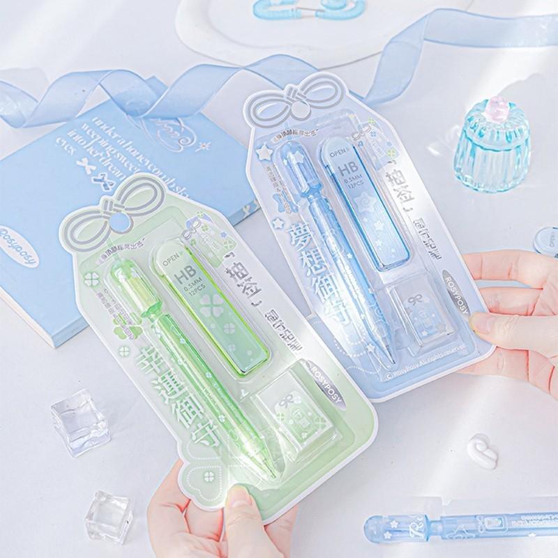 Student-Designed Continuous Lead Automatic Pencil Set, Ideal for Academic Use, Durable & Smooth Writing Instrument