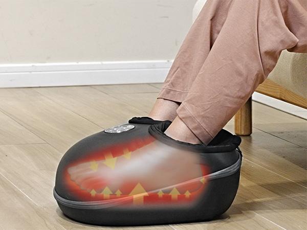 Medcursor Foot Massager with Heat, Shiatsu Deep Kneading Machine, Smart APP Mobile Control, Multi-Level Settings & Adjustable for Home and Office Use