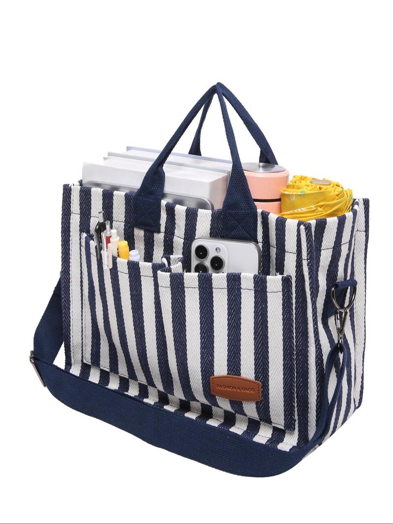 Women's Casual Minimalist Corduroy Tote Bag, Letter Patch Decor Shoulder Bag for Daily Used, Casual Trendy Versatile High-quality Daily Commuting Bag, Girl Fashionable Shopping Bag, Casual Commuter Bag