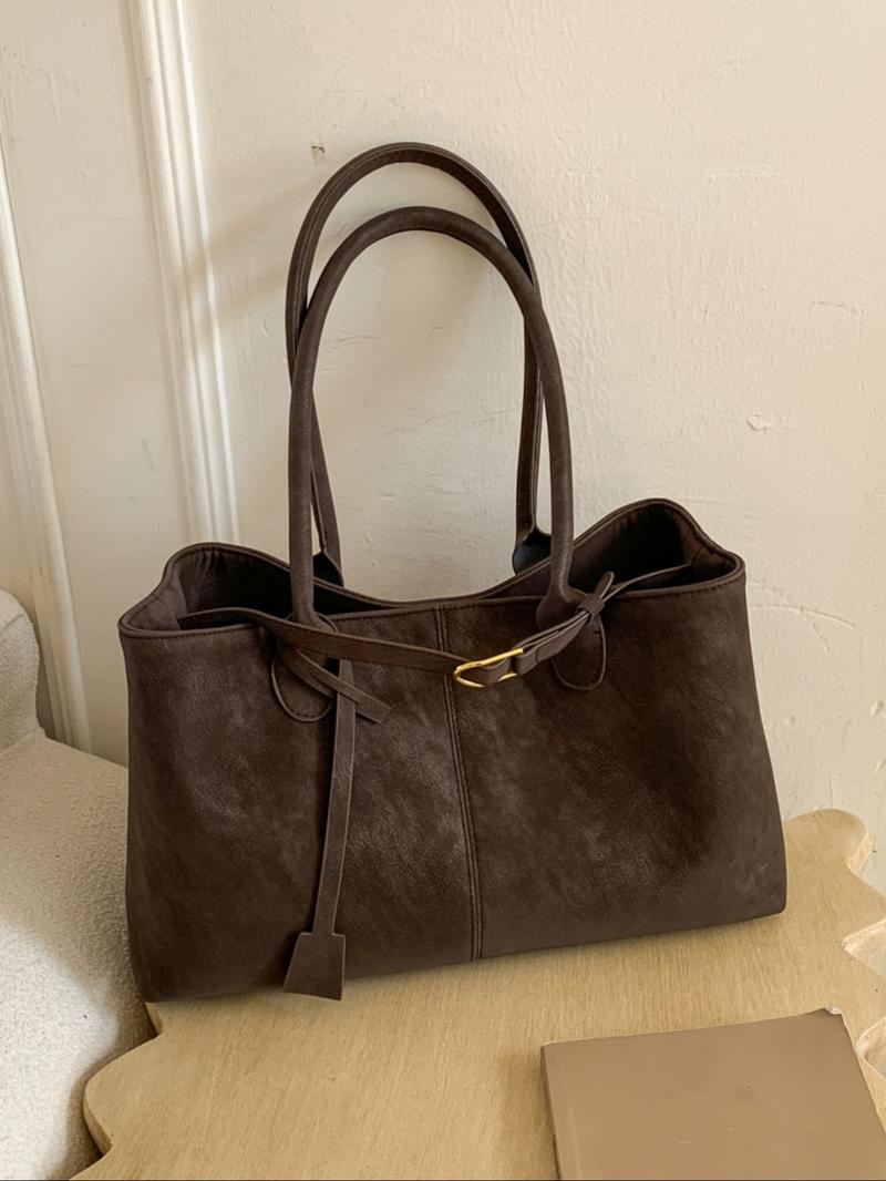 Elegant Vintage Bag, Large Capacity Shoulder Bag, Commuter Handbag, Daily Commuter Purse, Simple Versatile Daily Use for Women, All Seasons