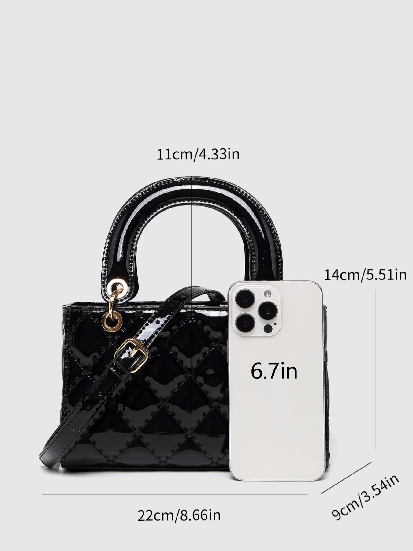 PU Leather Crossbody Bag, Wine Quilted Handbag, Casual Geometric Pattern Shoulder Clutch, Fall Winter Fashion Accessory, Lightweight Crossbody Bag, Crossbody Clutch Purse