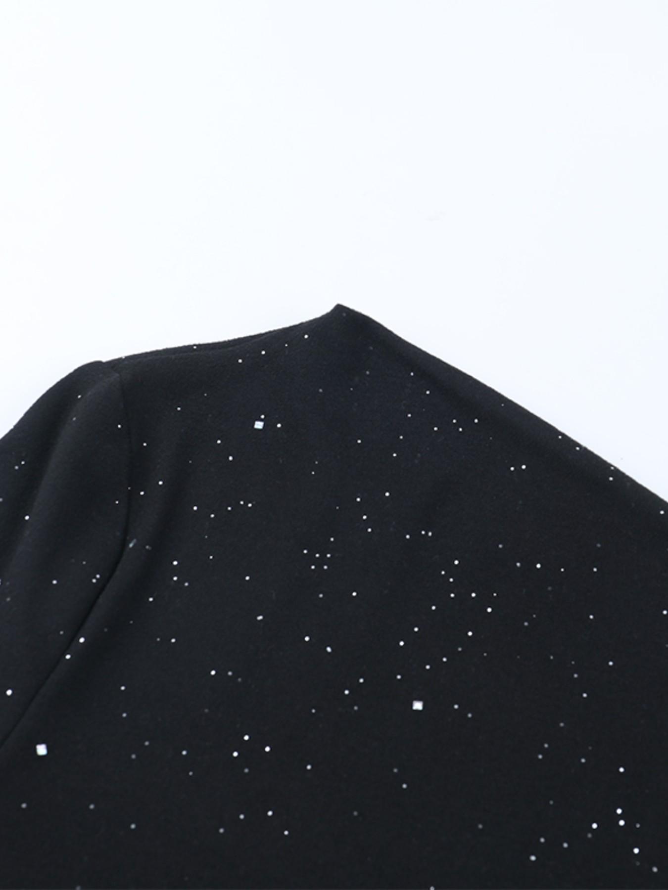 Women's Sequined High Slit Dress, Party Dress, Elegant Fitted Design, Spring & Fall Fashion, Perfect for Parties and Events