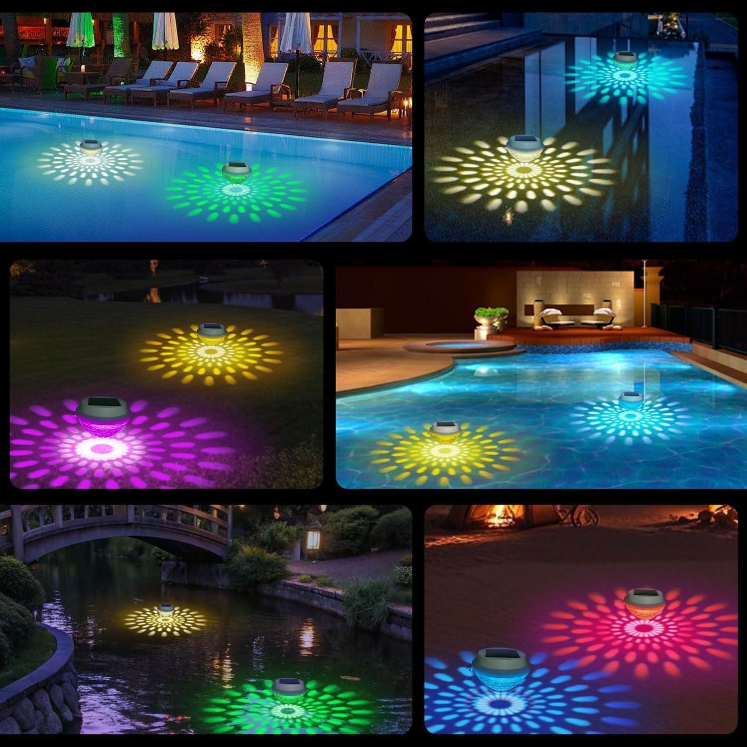 Solar Powered Floating LED Light, Multicolor Pool Lamp, Submersible Aquarium Light, Garden Decorative Mood Light, Outdoor Lighting