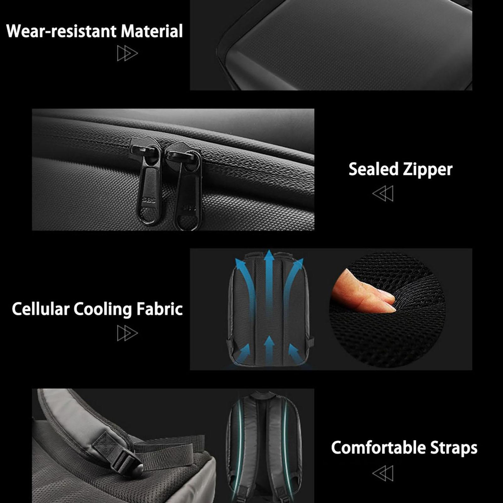 Smart LED Backpack with Bluetooth Connection, Laptop Backpack, Men's Cool Backpack Suitable for Motorcycles and Bicycles