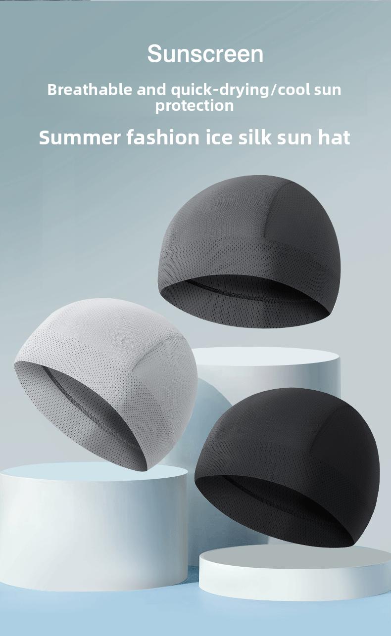 Cycling quick-drying cap windproof sunscreen cap ice silk breathable hood cap bicycle helmet liner
