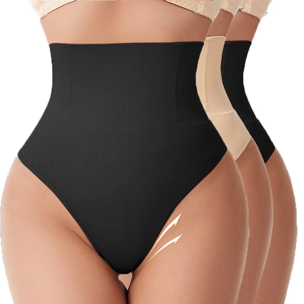 Underwear Seamless Body Shaper Panty, Women Tummy Control Shaping Thong Shapewear, Invisible Thong Panties Body Shaper Under Dresses Day Everyday