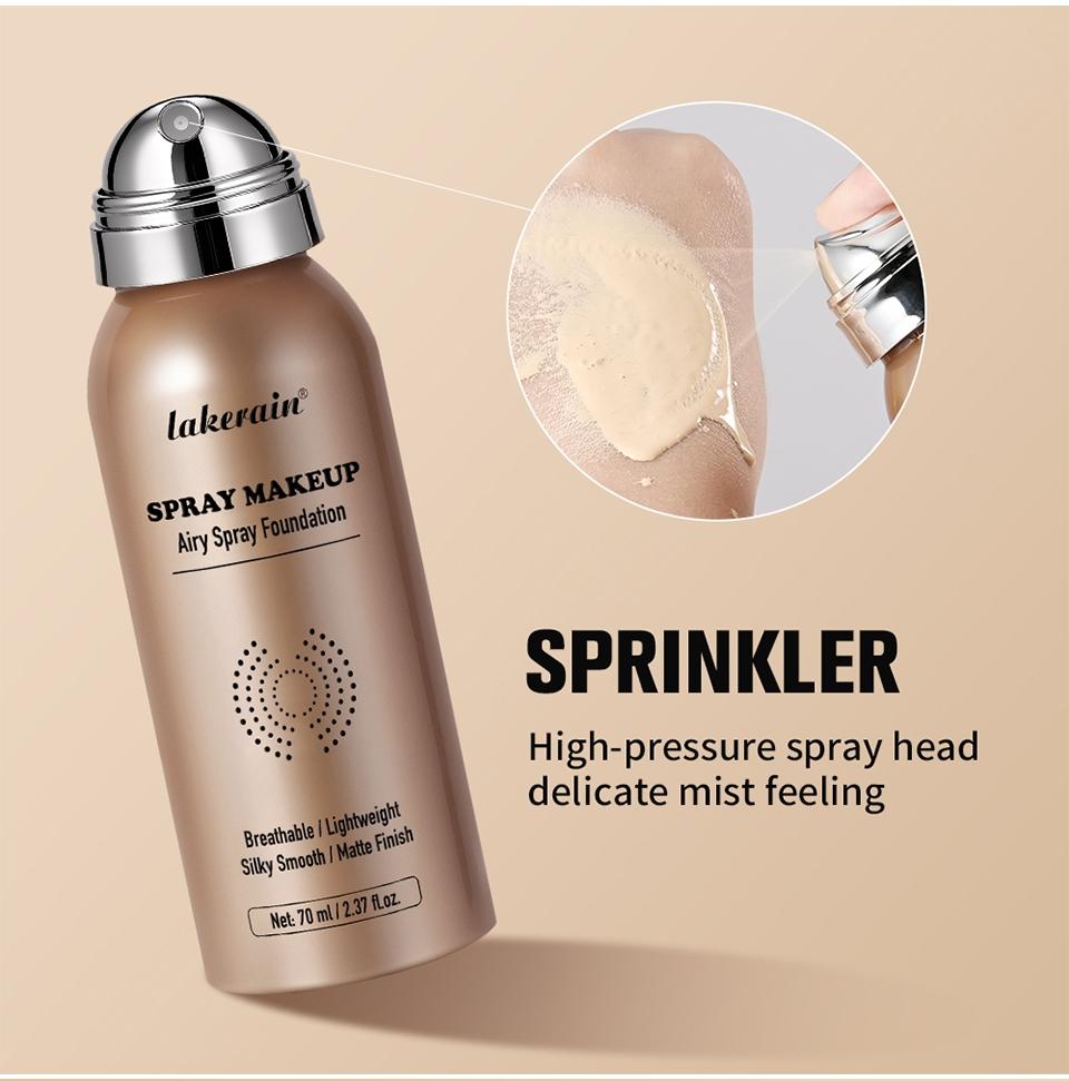 4-Color Air Spray Foundation, Matte Liquid Makeup, Long-Lasting Setting Spray, Concealer Spray, Waterproof Sweatproof Foundation