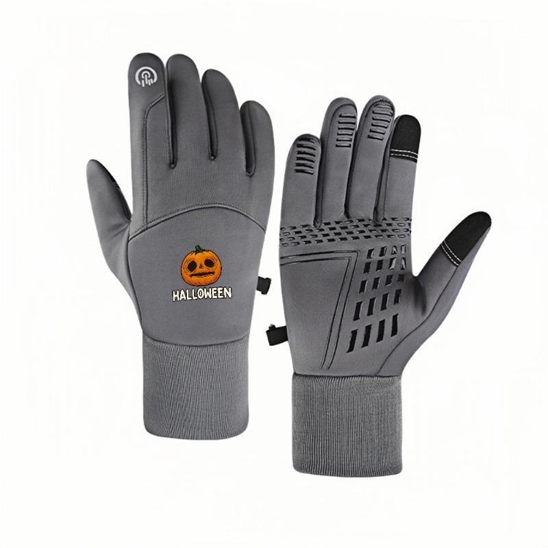 1 pair with Studios Halloween Horror Nights Pumpkin HalloweenCostume Horror Nights Pwinter gloves Touchable gloves Touch Screen Breathable Running unisex sports gloves Soft holiday gifts Cozy Trendy Modern