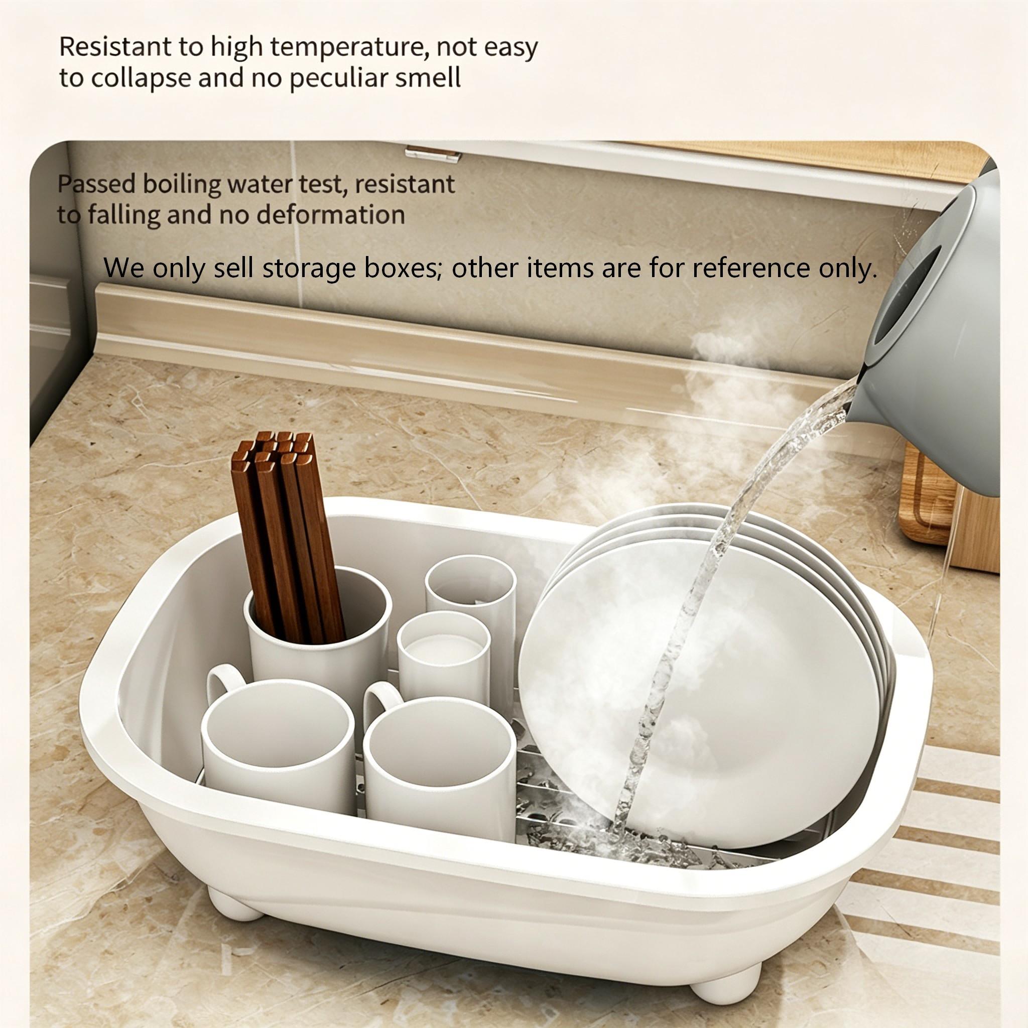 Baby Bottle Storage Box with Lid Drain Rack Countertop Organizer Removable Drying Tray Newborn Nursery
