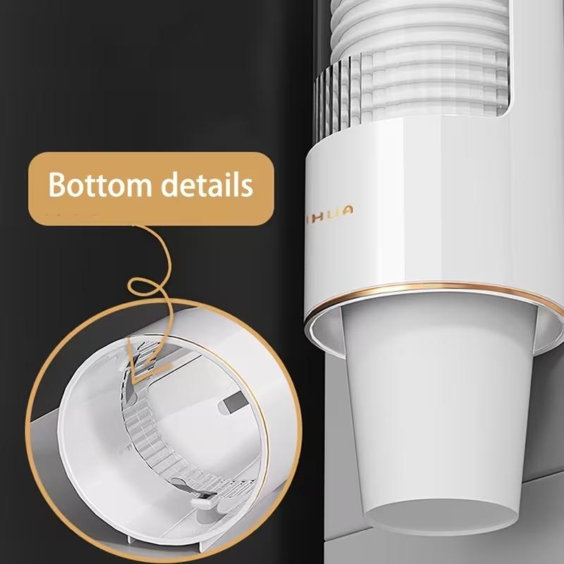 Double Color Plastic Cup with Transparent Lid, Space Saving Stackable Design, Durable Disposable Water Cup, Bathroom Kitchen Office Accessories, Plastic Clear Cups