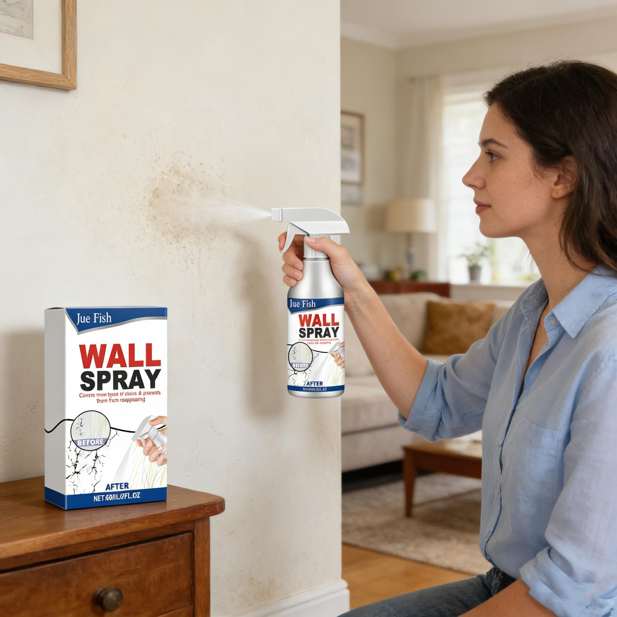 Jue Fish Wall Spray Paint Repair, Home Indoor Renovation, Moisture-Proof, Anti-Drop, Mold Removal, Direct Spray, Household Use