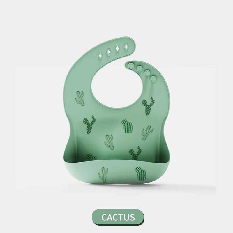 Children Silicone Bib Waterproof Anti-Stain Easy Clean Suitable for Boys Girls, Baby Feeding Apron, 1 Piece Pack