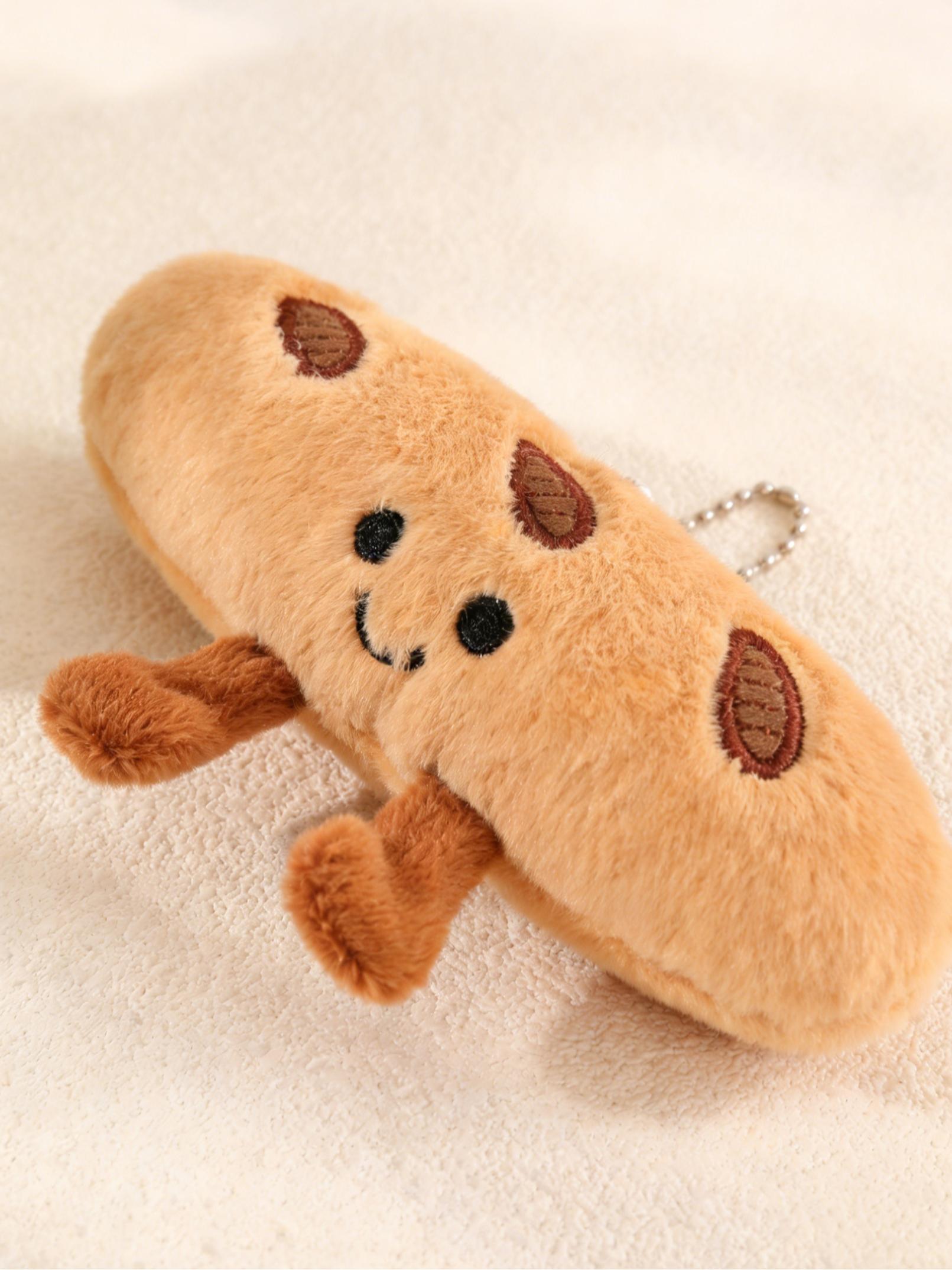 Adorable Cornucopia Bag and Bread Strip Keychain, Kids' Favorite Holiday Gift, Versatile Stress Relief Collectible