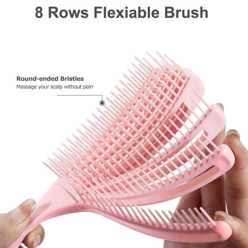 Wet Dry Two-In-One Comb Set, Hair Combs, Hair Styling Tools, Ideal for Straight Fine Hair, Pain-Free Combing, Compact Portable, Perfect for Travel, Not Suitable for Curly Hair