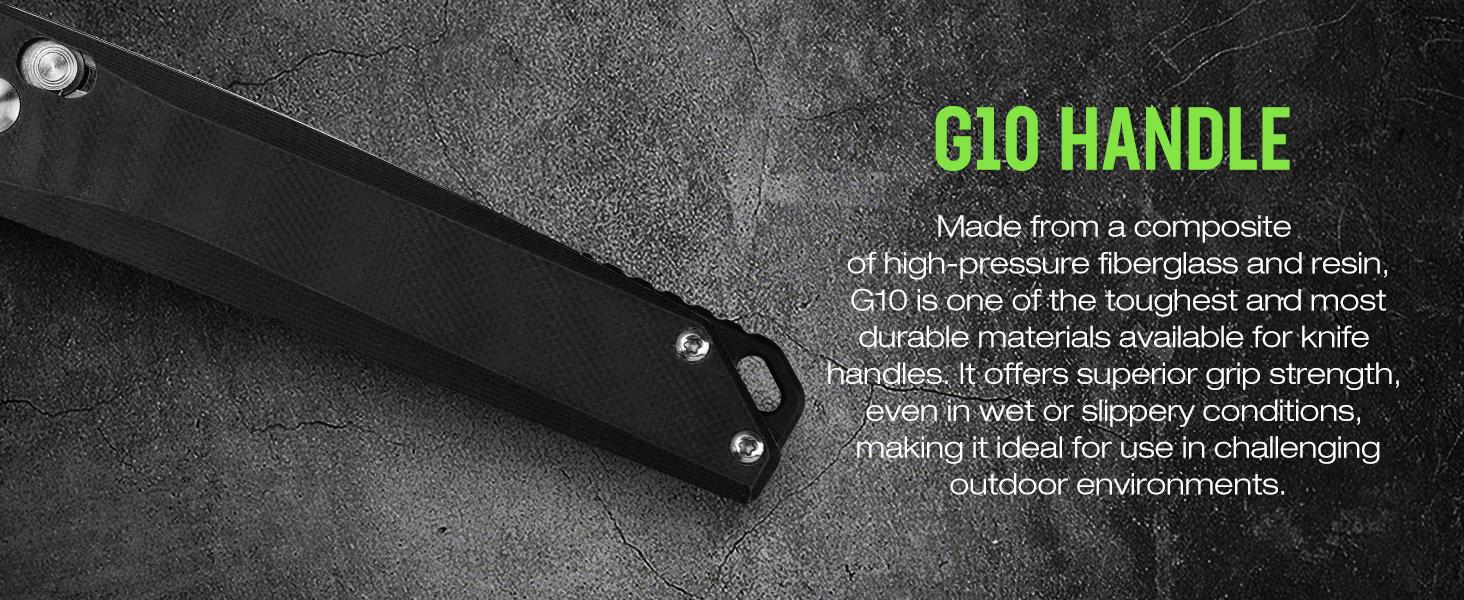 #JumpstartSale MOSSY OAK Folding Pocket Knife, 3.5-Inch D2 Steel Drop Point Blade, G10 Handle, Small EDC Knife with Belt Clip for Camping, Hiking